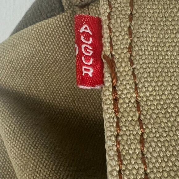 Augur Strauss Backpack Laptop Canvas Drawstring Leather Trim Boho Hiking Unisex - Picture 10 of 13